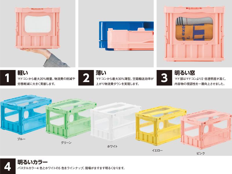 三甲株式会社（5色のカラーバリエーションで内容物を管理! 中身が見え
