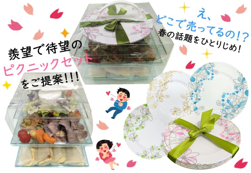 ニシキの【取っ手付ケース】と【洋皿シリーズ】で春はお花見·ピクニック!!!
