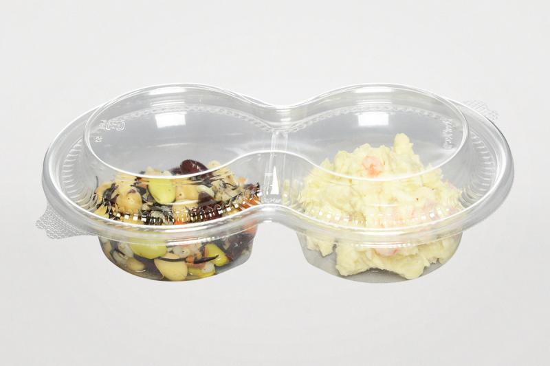 二つの味を食べ比べ「ＢＰコンビカップ２Ｍ クリア」