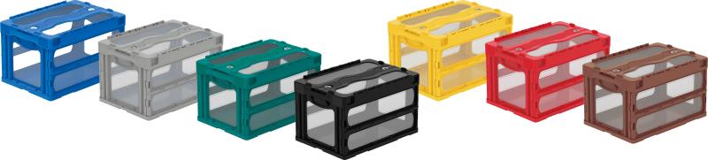 7色のカラーバリエーションで内容物を管理! 中身が見える視認性と、壊れにくい強度を両立したオリコン