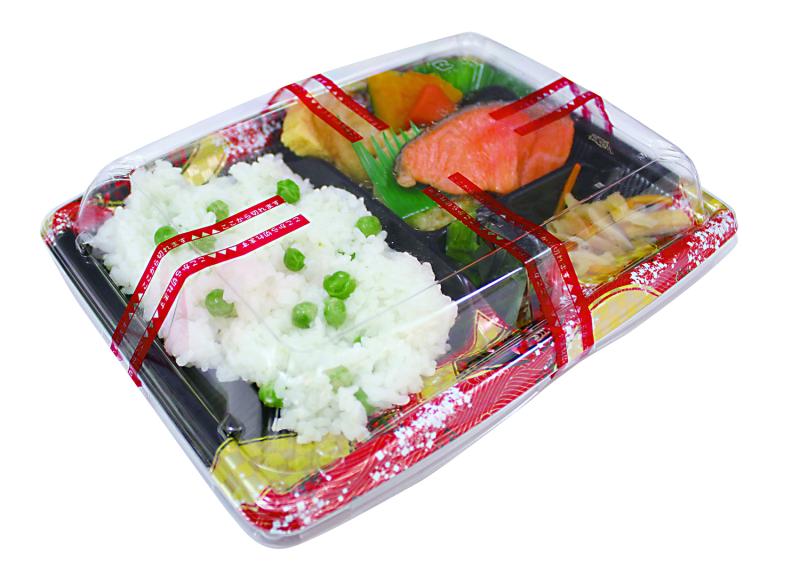 【お弁当・惣菜製造現場向け】 お弁当用テープ長尺タイプ（自動機用・300ｍ巻き）　～交換頻度30％削減で、ラインの生産効率アップ～