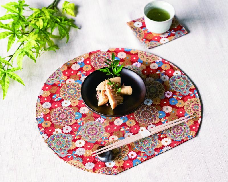 美しい和文様の綿マット