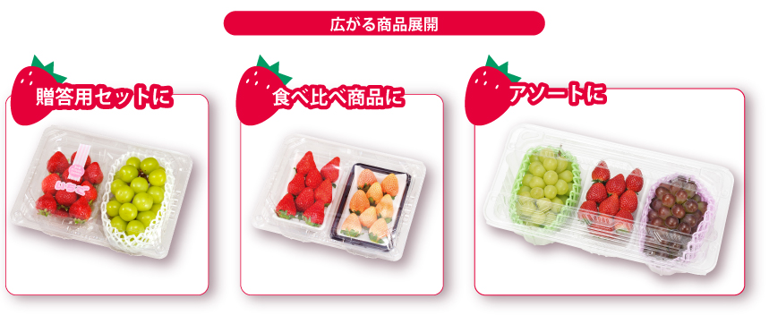 いちご まとめ売り 2点セット エフピコチューパ株式会社（【アソートや食べ比べセット販売にも