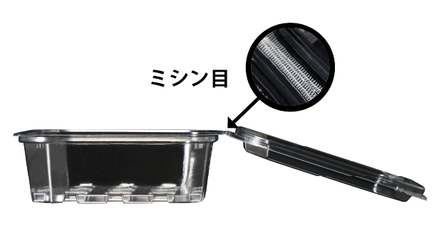 本体・蓋一体型＋ミシン目
